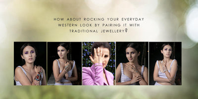 How about rocking your everyday western look by pairing it with traditional jewellery?