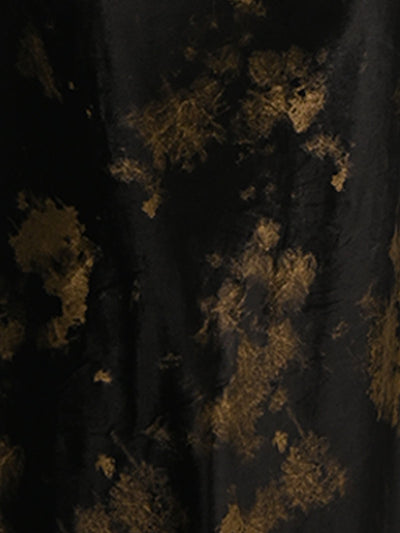 Odette Black Velvet Printed Skirt For Women