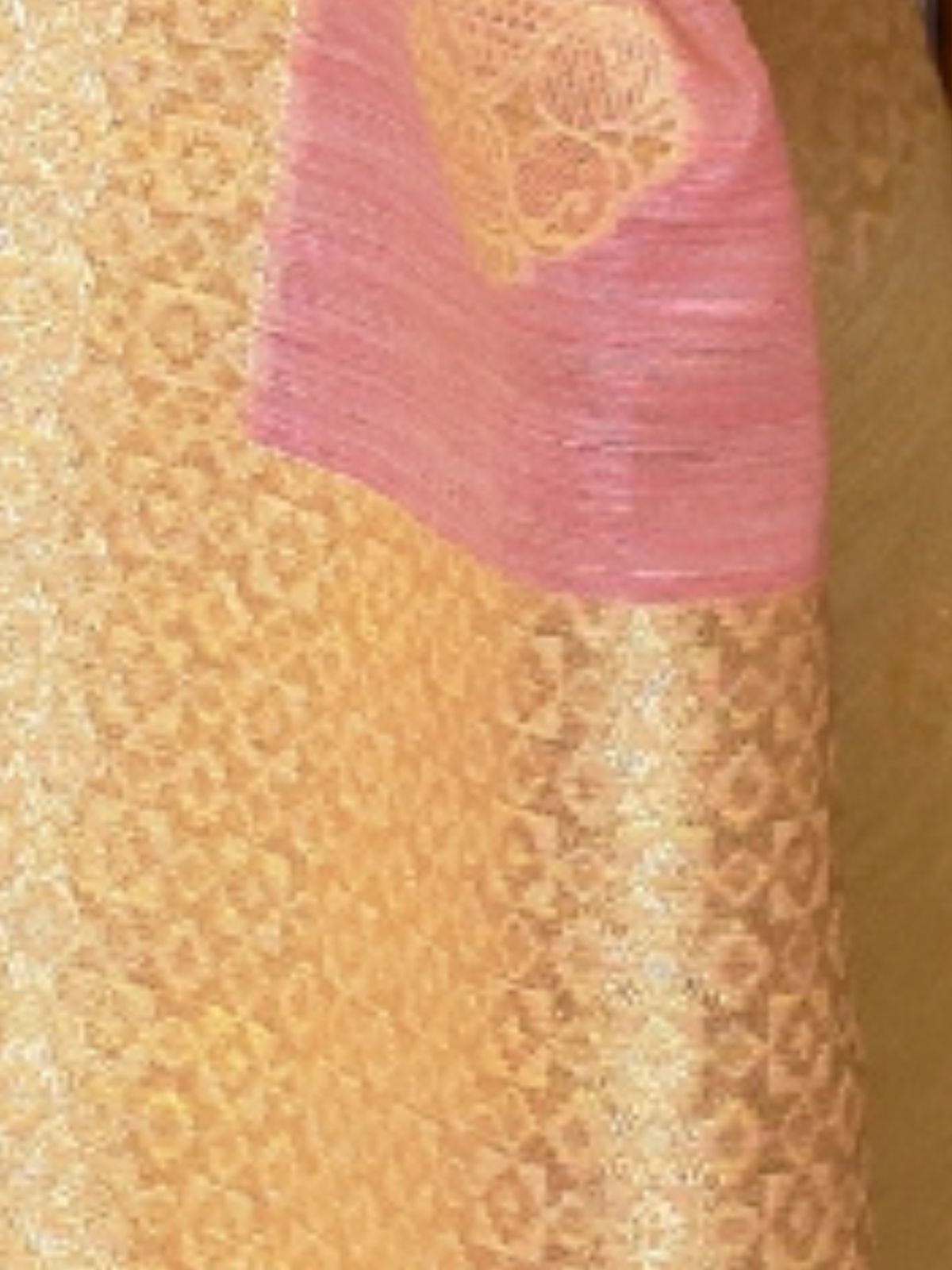 Odette Pink  Linen Woven Saree With Unstitched Blouse for Women