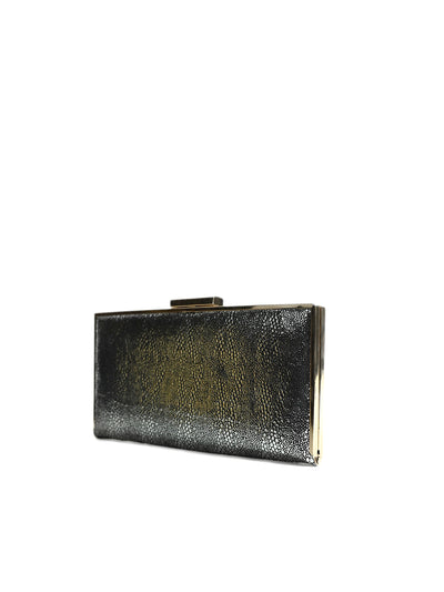 Odette Silver PU Textured Clutch For Women