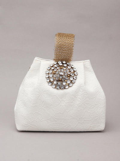 Odette Women The Very Stylish Beige Clutch Bag