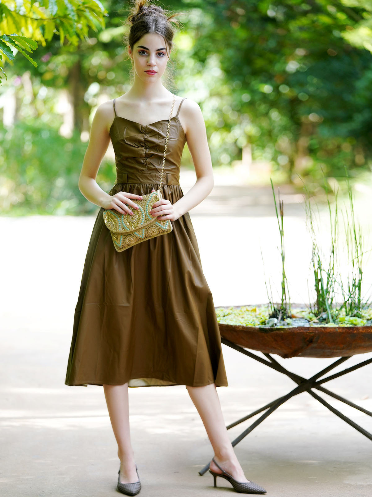Make It Last Olive Green Midi Dress | Boutique Midi Dresses