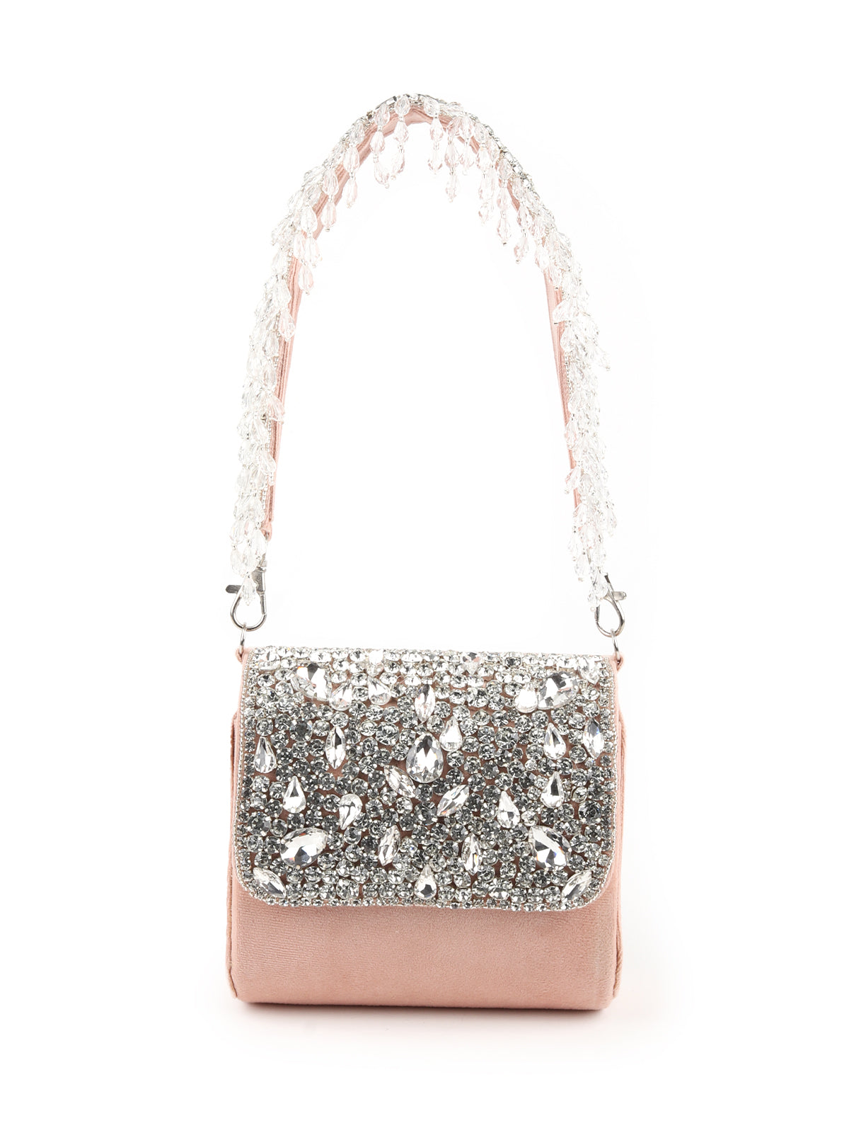 Odette Women Breath-Taking Beige Embellished Handbag