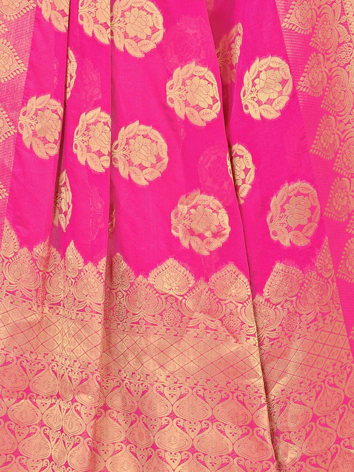 Odette Pink Viscose  Woven Saree With Unstitched Blouse For Women