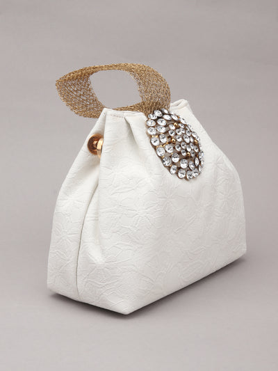 Odette Women The Very Stylish Beige Clutch Bag