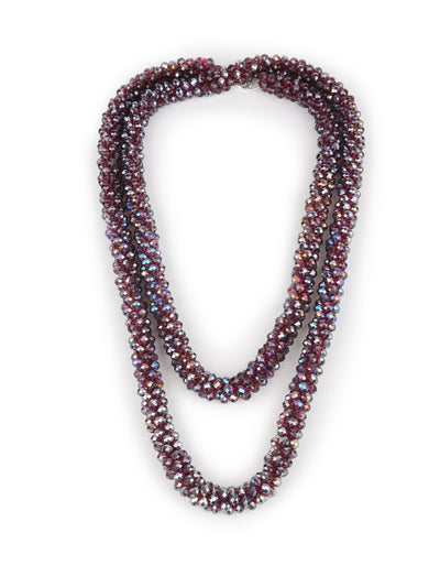 Odette Purple Beads Everyday Neck Piece for Women