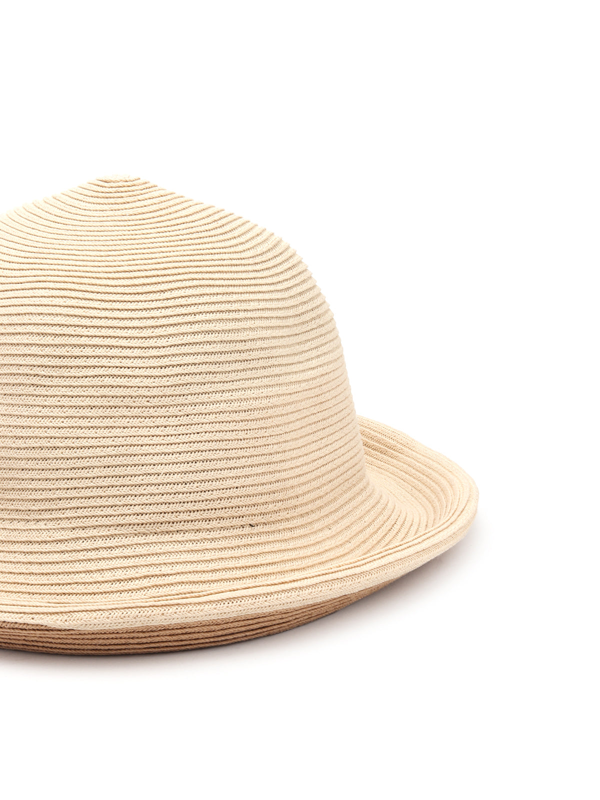 Odette Beige Straw Bucket Hat for Women