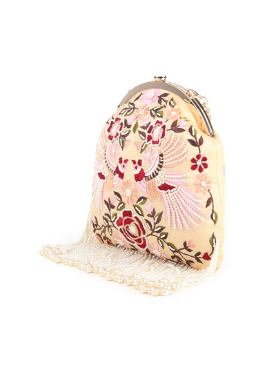 Odette Women Beige Lovely Batuwa Handbag