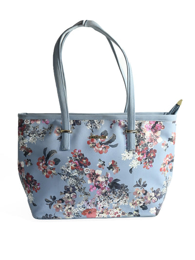 Odette Blue PU Printed Tote Bag For Women