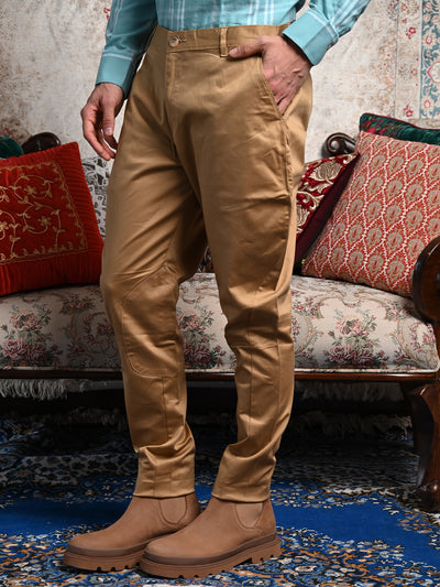 Odette Brown Jodhpuri Style Cotton Trouser for Men