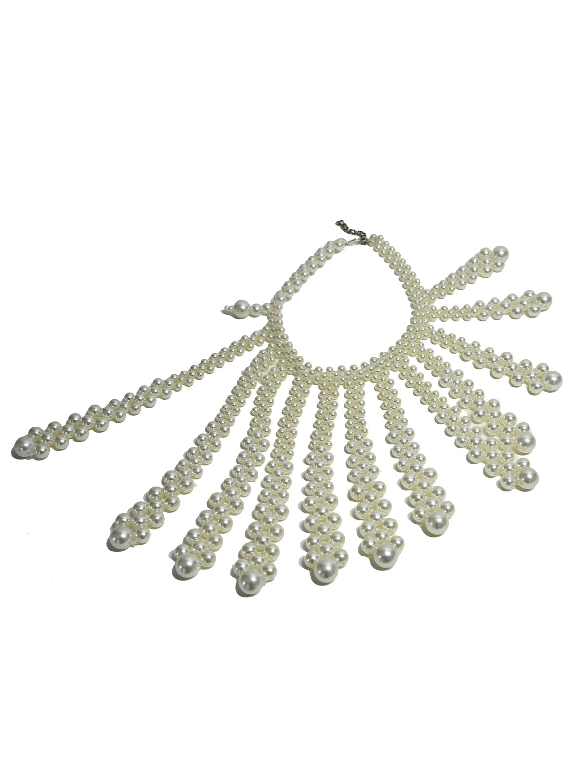 Odette White Beads Embellished Neckpiece For Women