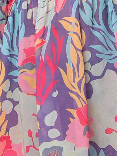 Odette Designer Multicolor Faux Georgette Printed Sharara Suit For Girls