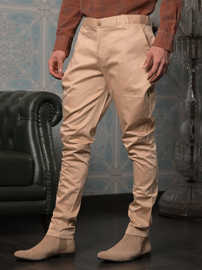 Odette Cream Jodhpuri Style Cotton Trouser for Men