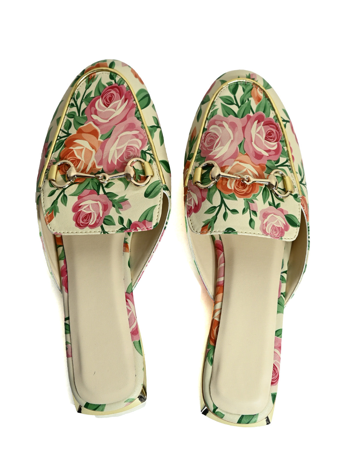 Odette Multicolor PU Printed Mule For Women