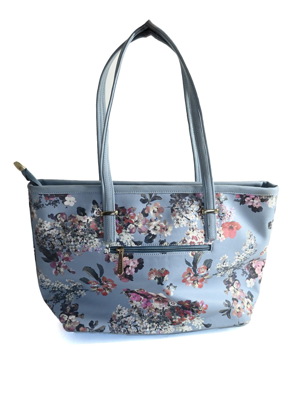 Odette Blue PU Printed Tote Bag For Women