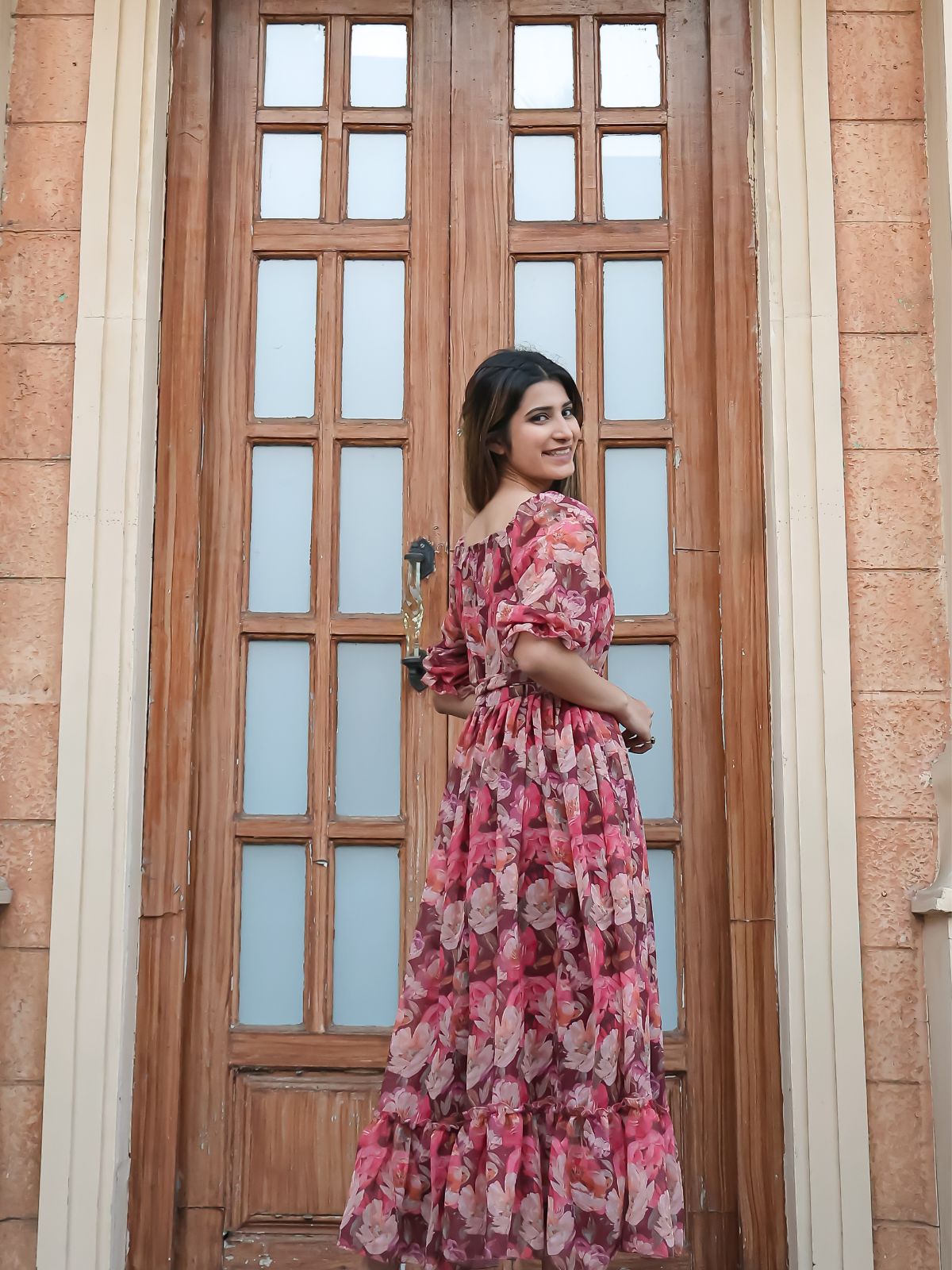sachin and babi light blue dress A-line Scoop 1/2 Sleeves Appliques Lace Asymmetrical Chiffon Mother of the  Bride Dress main image 0