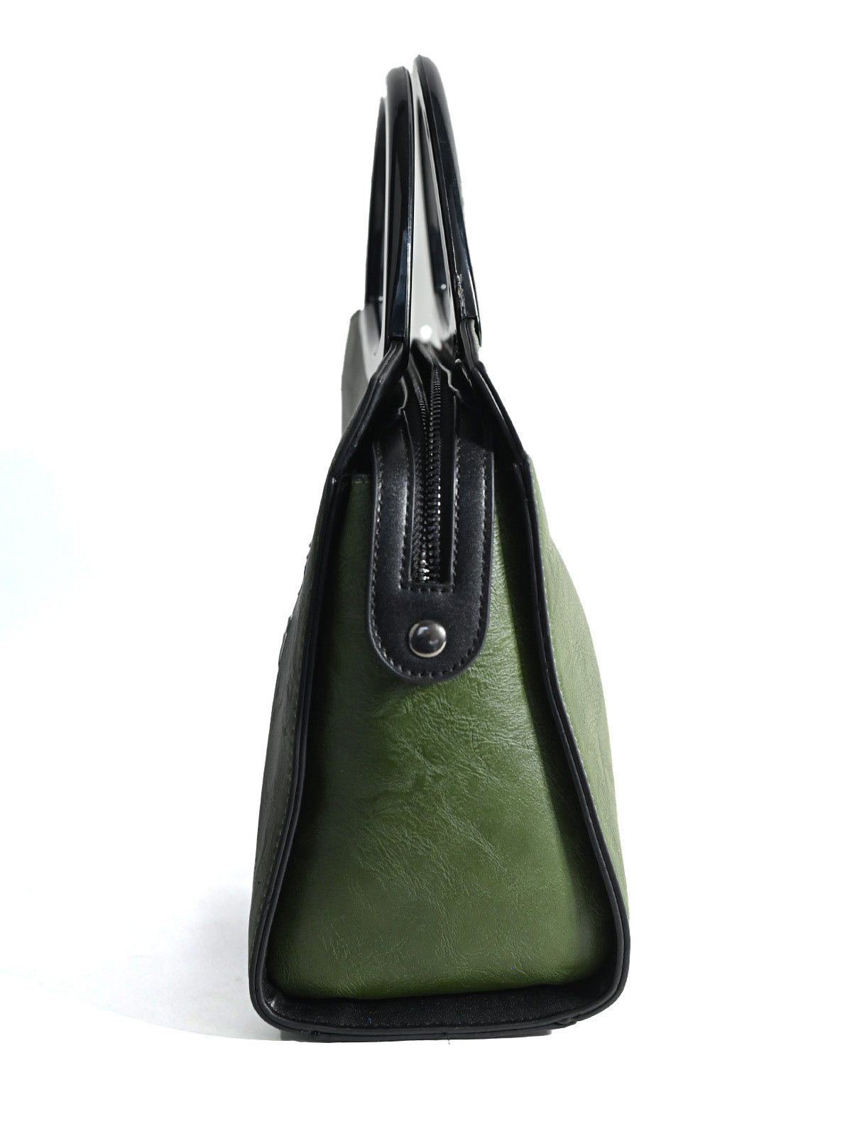 Odette Green PU Embroiderd Hand Bag For Women