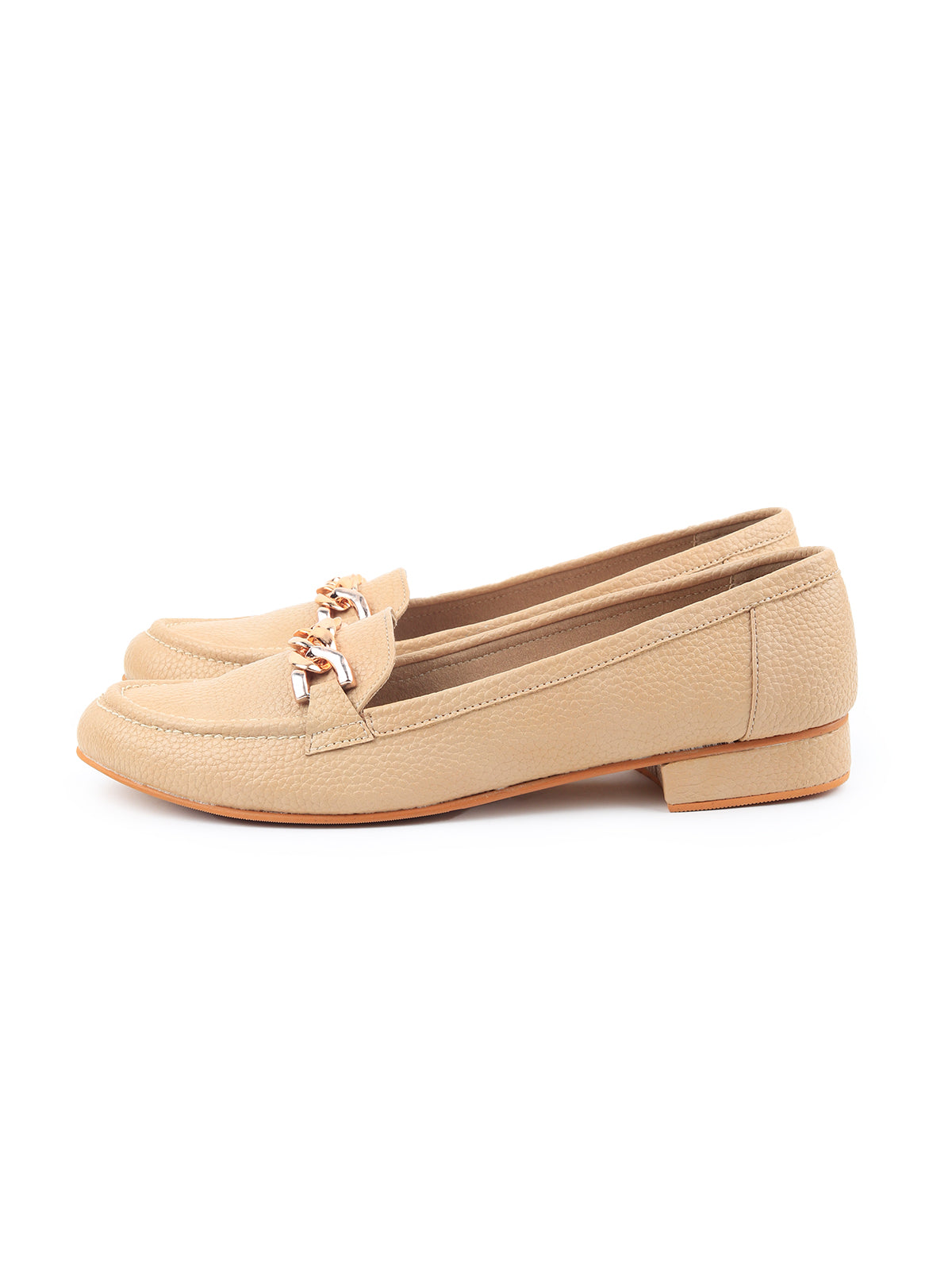 Odette Women Beige Slip On Ballet Flats