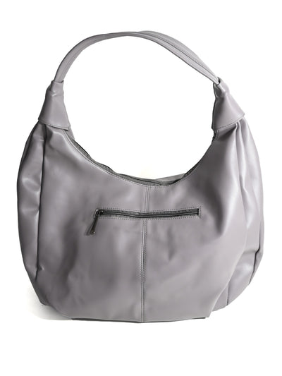 Odette Grey PU Solid Tote Bag For Women