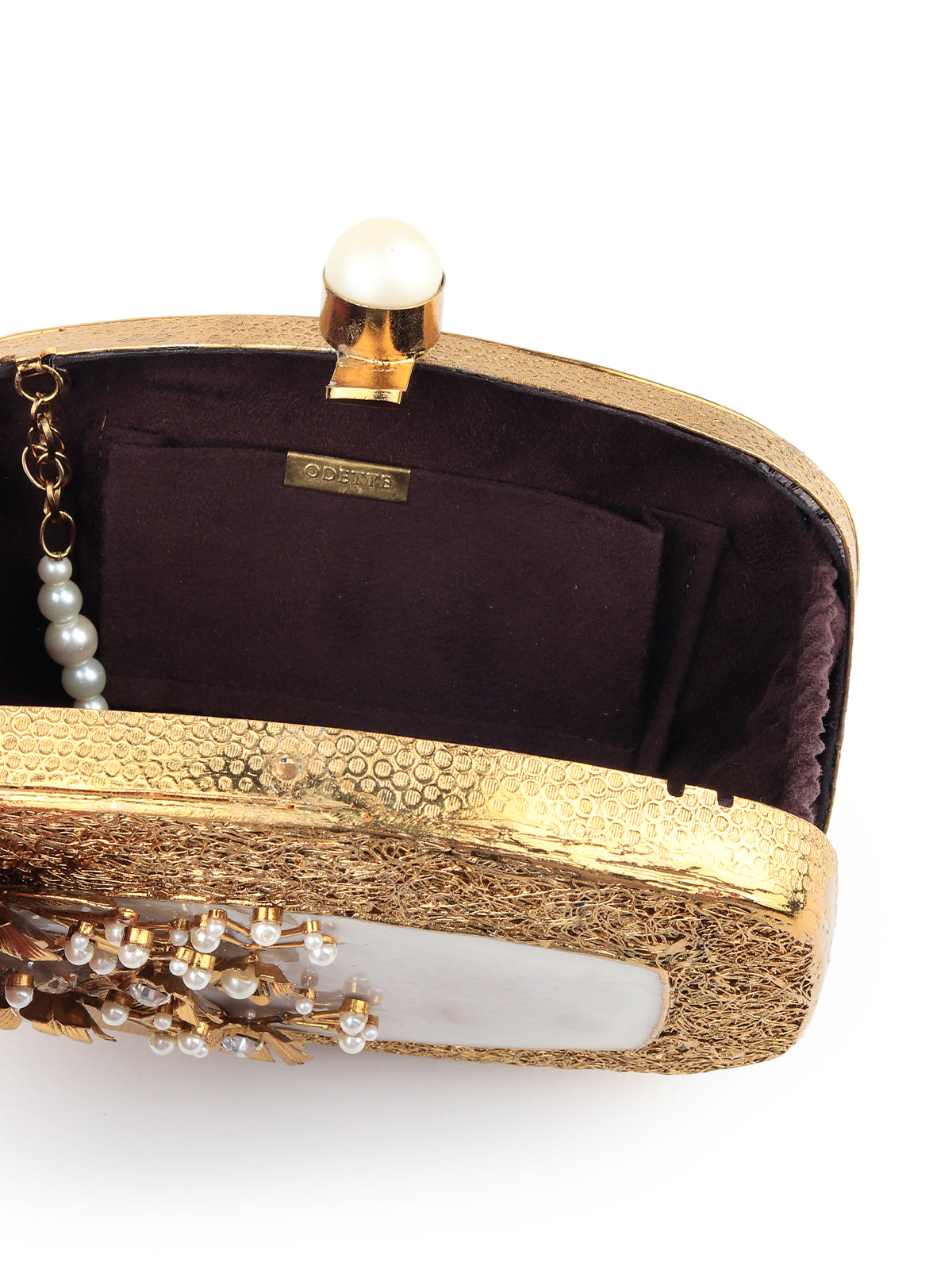 Odette Golden Clutch