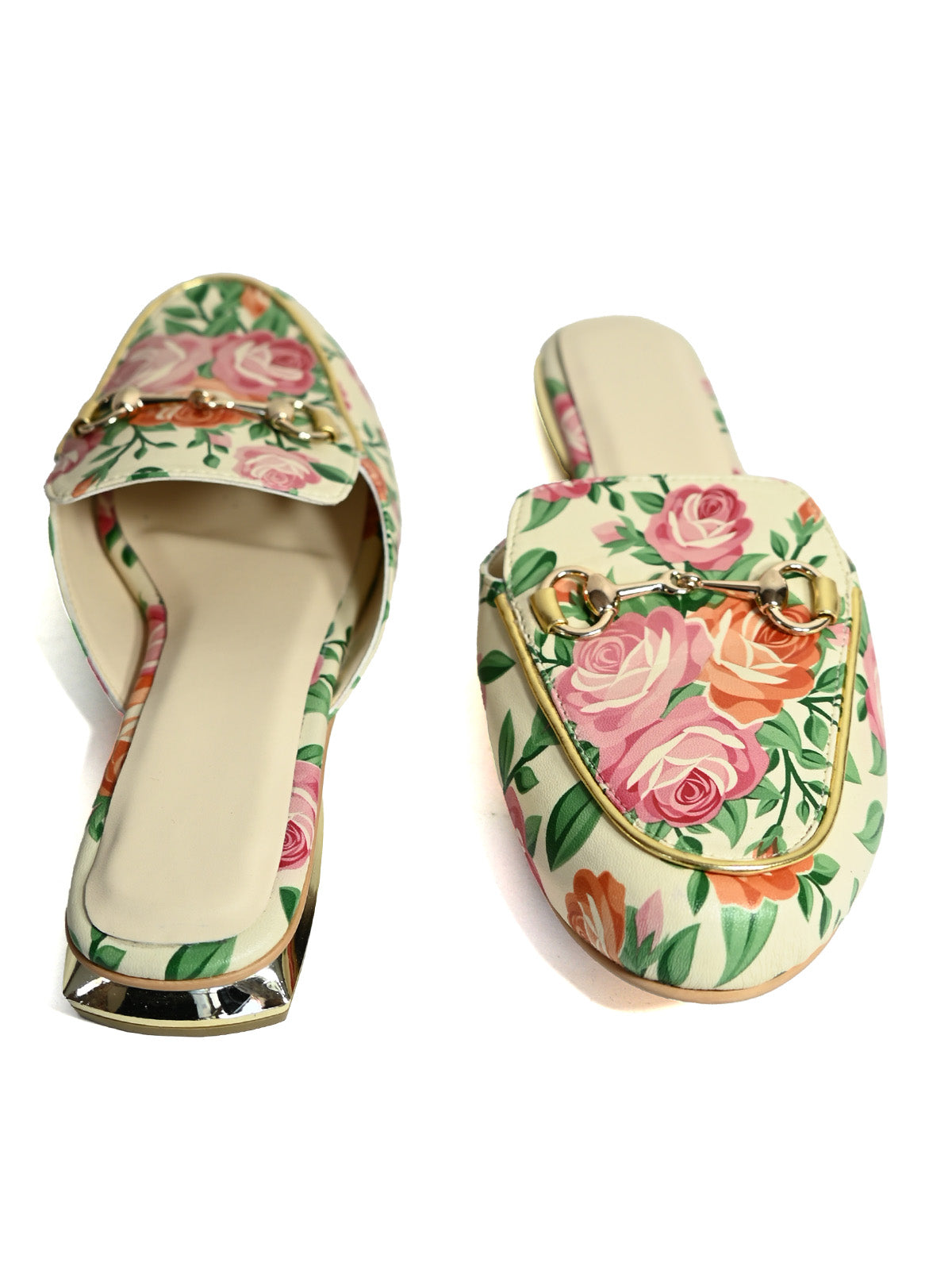 Odette Multicolor PU Printed Mule For Women