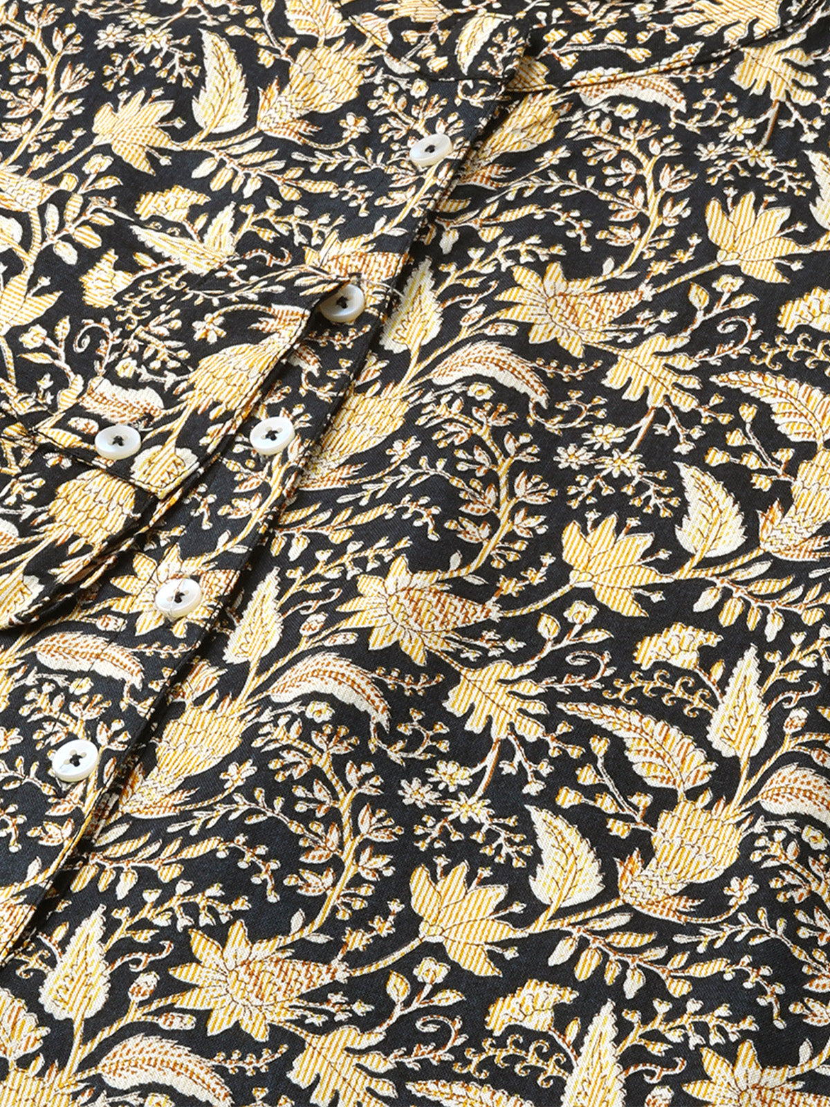 Odette Yellow Printed Cotton Stitched Short Kurta For Women