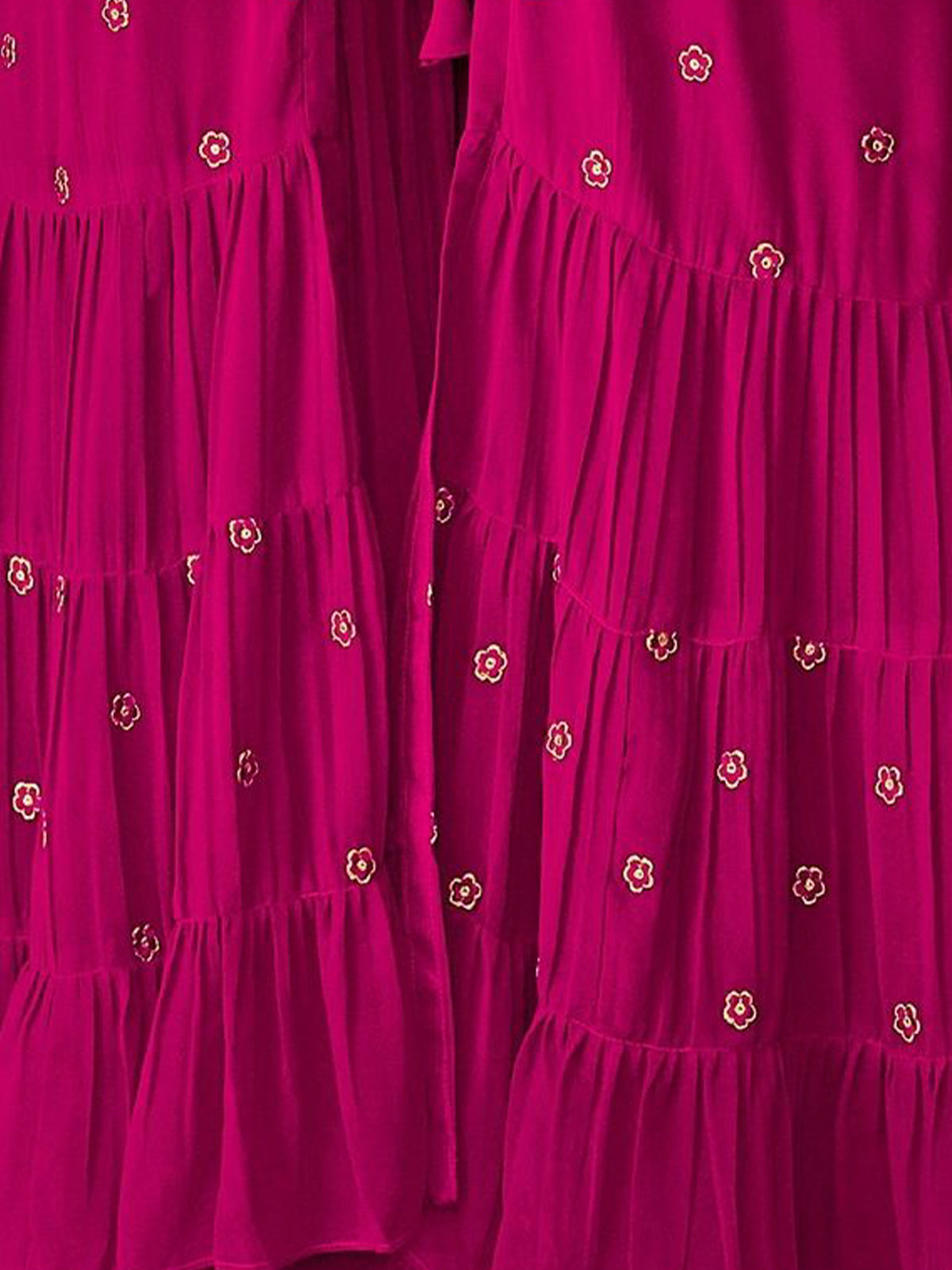Odette - Pink Georgette Semi Stitched Salwar Suit