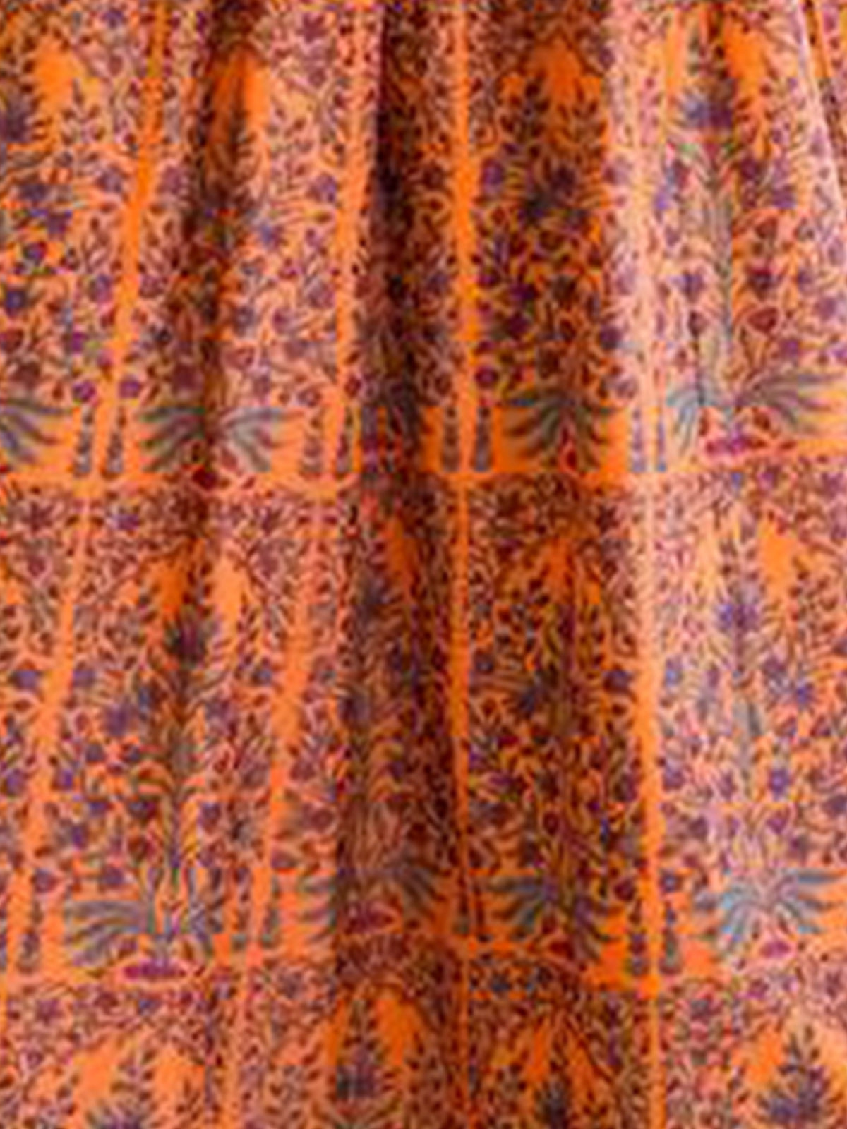 Odette Orange Muslin Stitched Gown For Women
