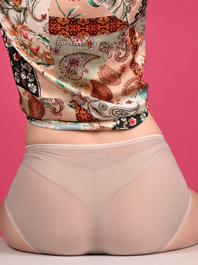 Odette Apricot Comfortable Hipster Panty For Women