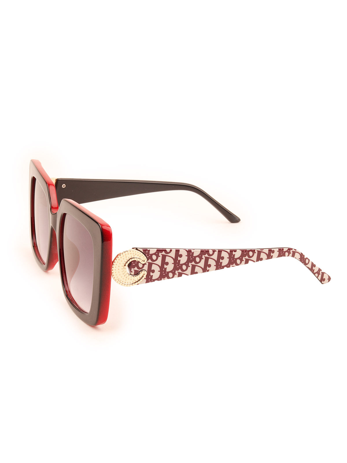 Odette Women Red And Black Oversized Sunglasses