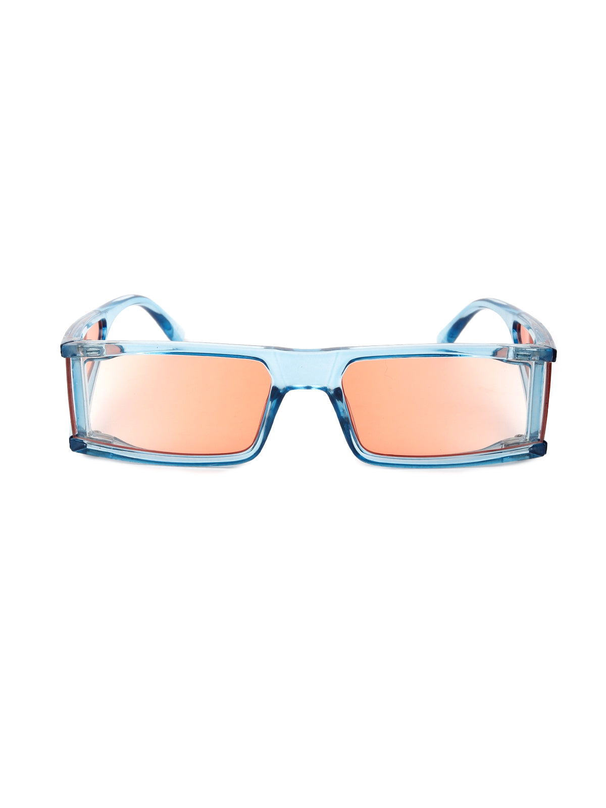 Odette Women Aqua Blue And Orange Rectangle Sunglasses