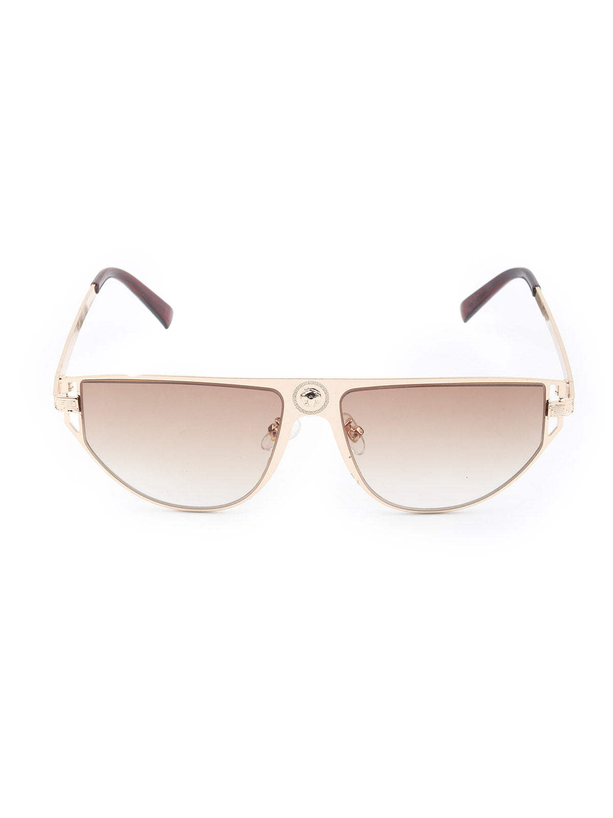 Odette Women Broad Frame Beige Tinted Sunglasses