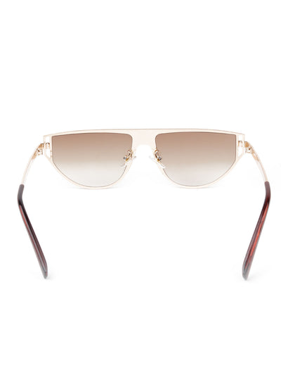 Odette Women Broad Frame Beige Tinted Sunglasses