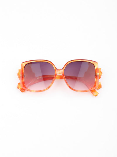 Odette Women Orange And Indigo Oversized Sunglasses