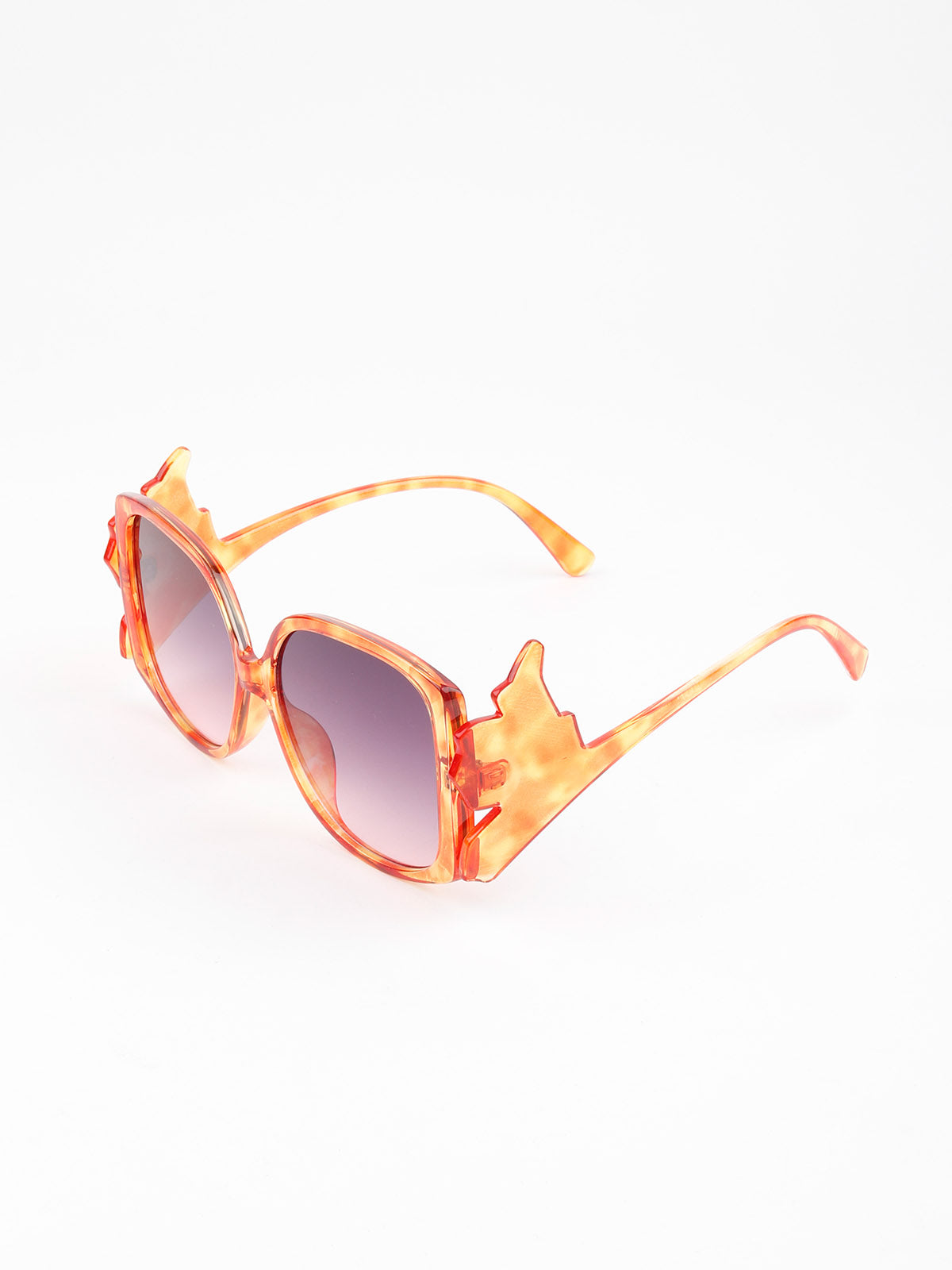 Odette Women Orange And Indigo Oversized Sunglasses