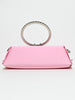 Odette Light Pink PU Self Design Clutch For Women