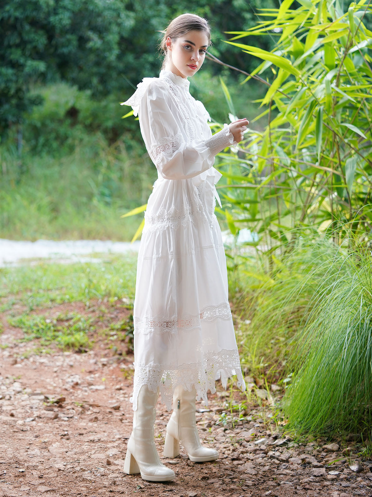 Simple White Tie Up Dress Odette Women White Brushed Cotton Long Shirt Dress With Lace Simple White Tie Up Dress Odette Women White Brushed Cotton Long Shirt Dress With Lace