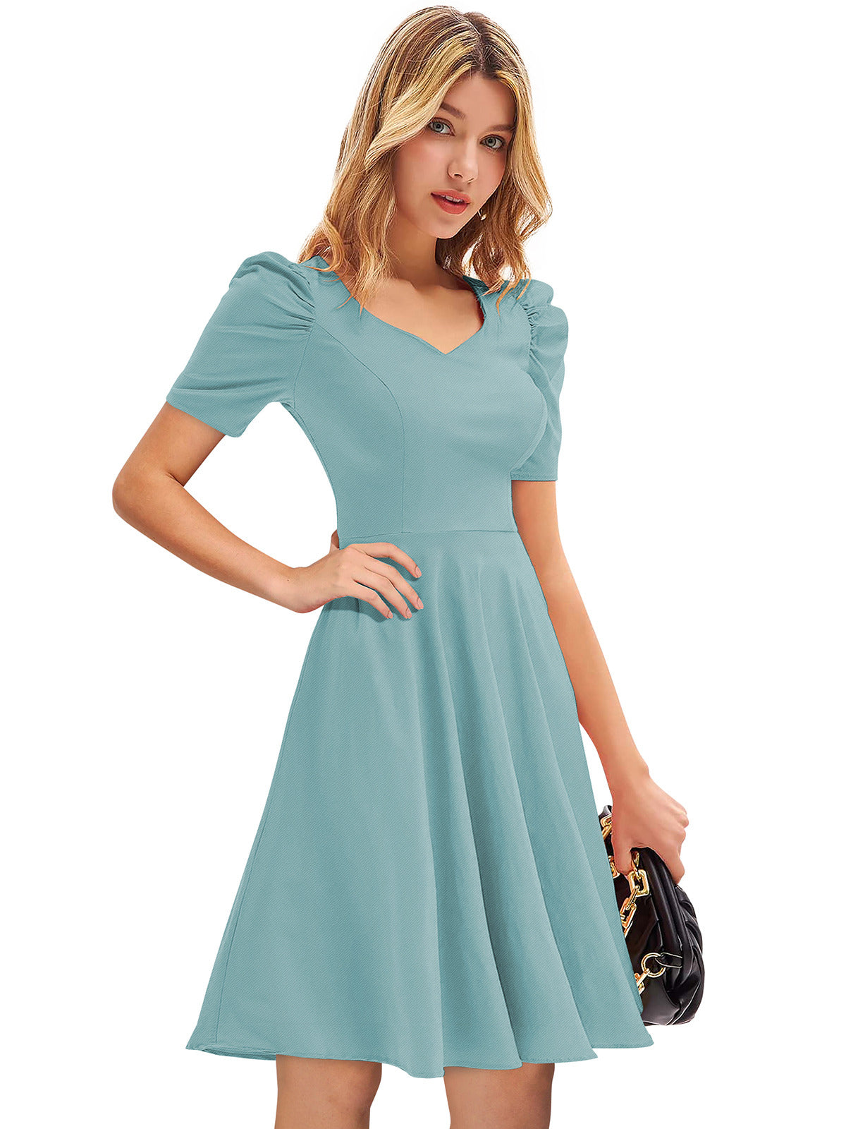 women's cotton knee length dresses Linen Dress Summer Lapel V Neck Button Front Flattering Loose Fitting Casual at Amazon Women's Clothing store Size:MEDIUM (10-12) 3pcs99 Hand wash or gently Modest Dresses Simple Hijab