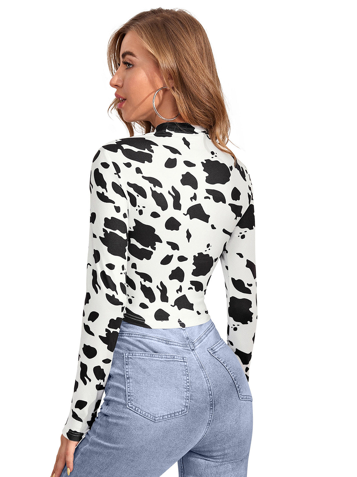 Odette White Polyester Printed Top For Women