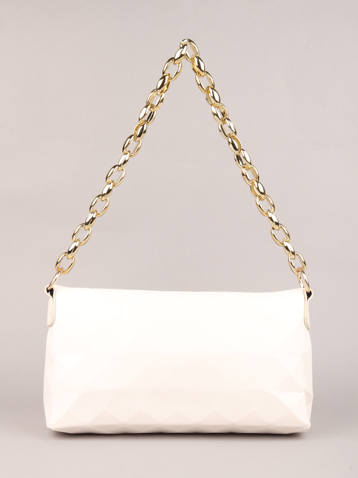 Odette White Patterned Clutch Bag For Women