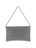 Odette Grey Fabric Beaded Envelope Clutch For Women
