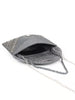 Odette Grey Fabric Beaded Envelope Clutch For Women