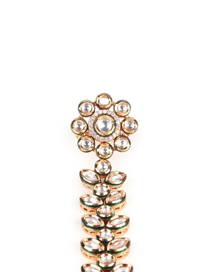 Odette White Kundan Ring Bracelet for Women