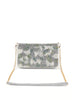 Odette Grey Fabric Beads Clutch For Women