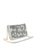 Odette Grey Fabric Beads Clutch For Women