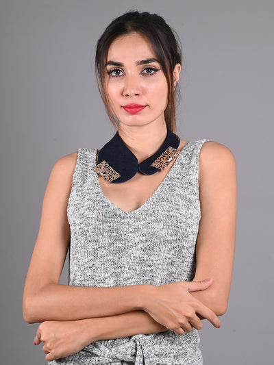 Odette Royal Blue Embellished Collar for Women