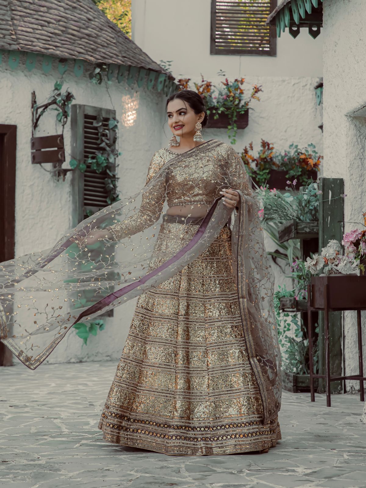 Georgette Grey Bridal Designer Lehenga Choli, Size: Free Size, Royal  Pakistani at Rs 2599 in Surat