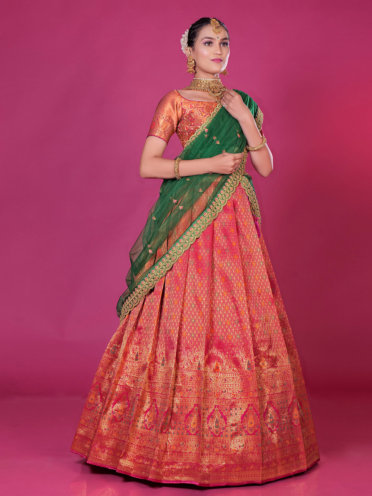 Velvet Embroidered Pink Designer Lehenga Choli... | Lehenga choli, Bridal  lehenga choli, Indian bridal lehenga