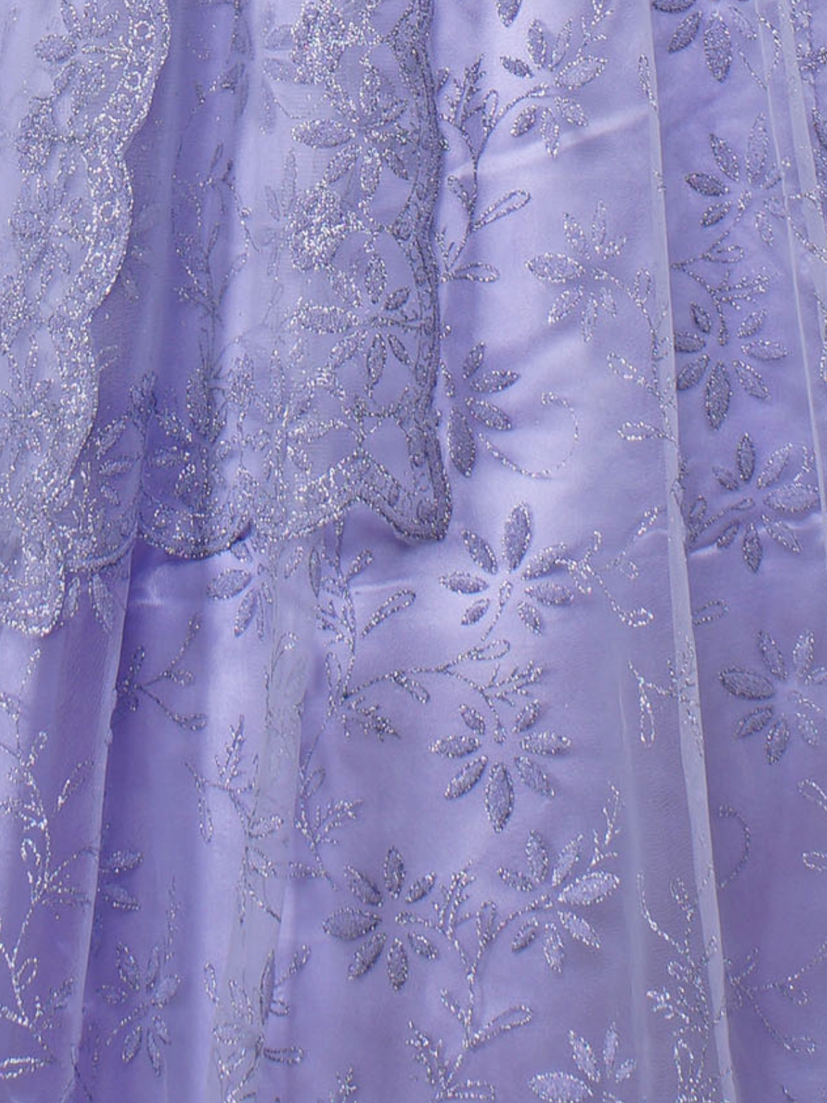 Odette Lavender Net  Embroidered Stitched Gown  for Women
