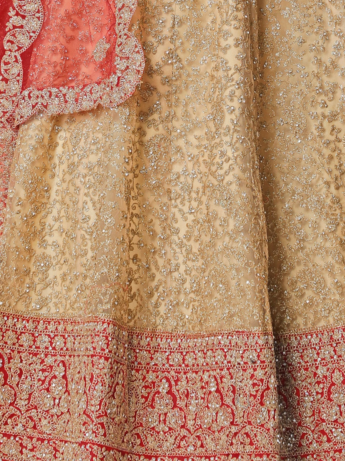 Odette Mustard Soft Net Semi Stitched  Lehenga With Unstitched Blouse For Women